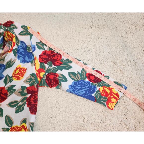 Vtg Parsons Place Floral Blazer Jacket Padded Shoulders Women's 17/18 USA Made - Picture 5 of 7